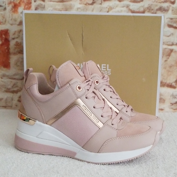 georgie leather and canvas trainer